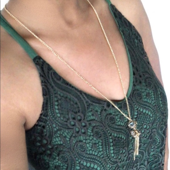 NEW Lace Top & Necklace - Picture 2 of 6